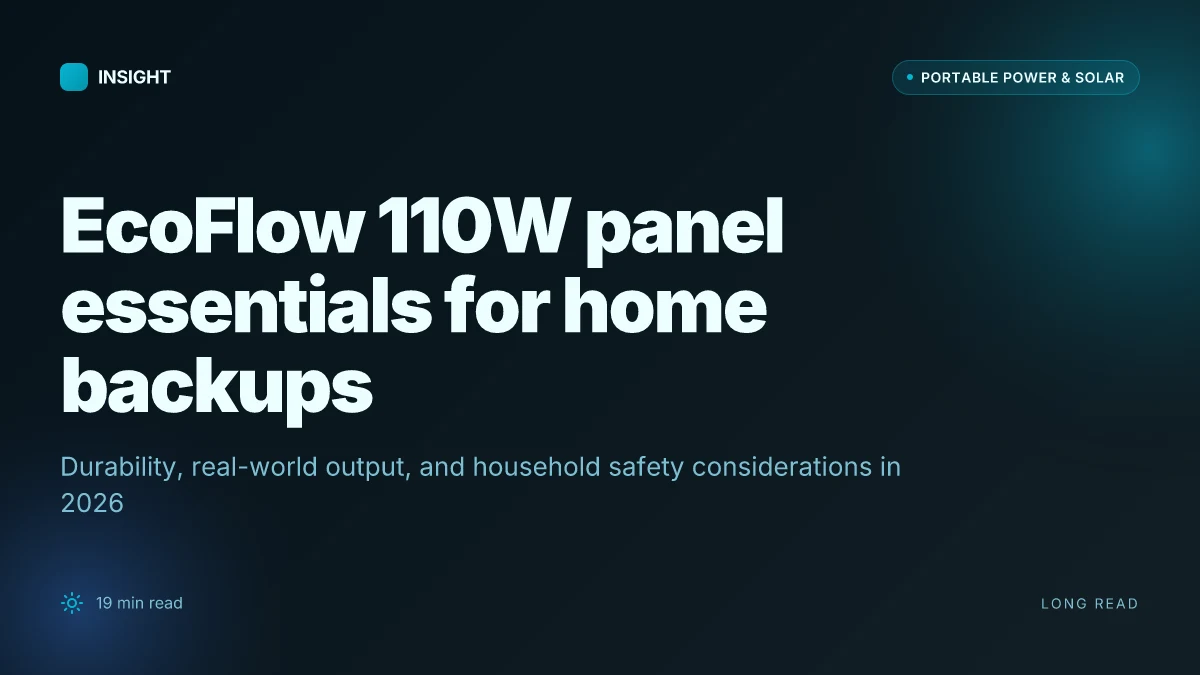 What makes the EcoFlow 110W portable solar panel stand out in 2026