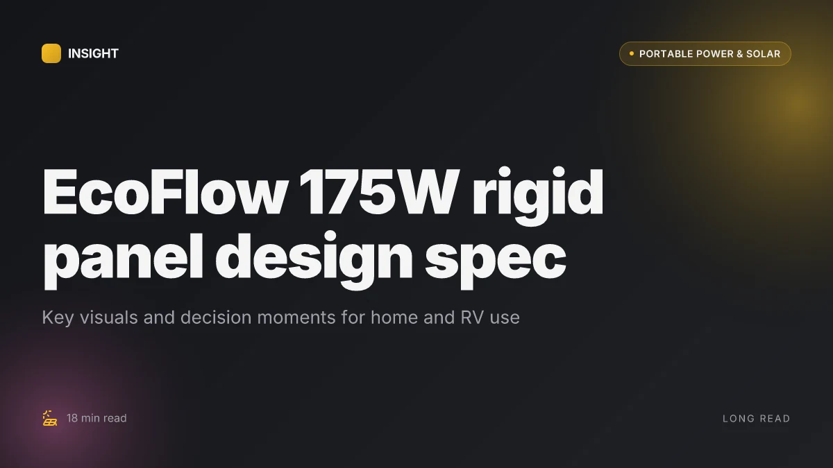 What makes EcoFlow's 175W rigid solar panel a fit for home and RV power needs