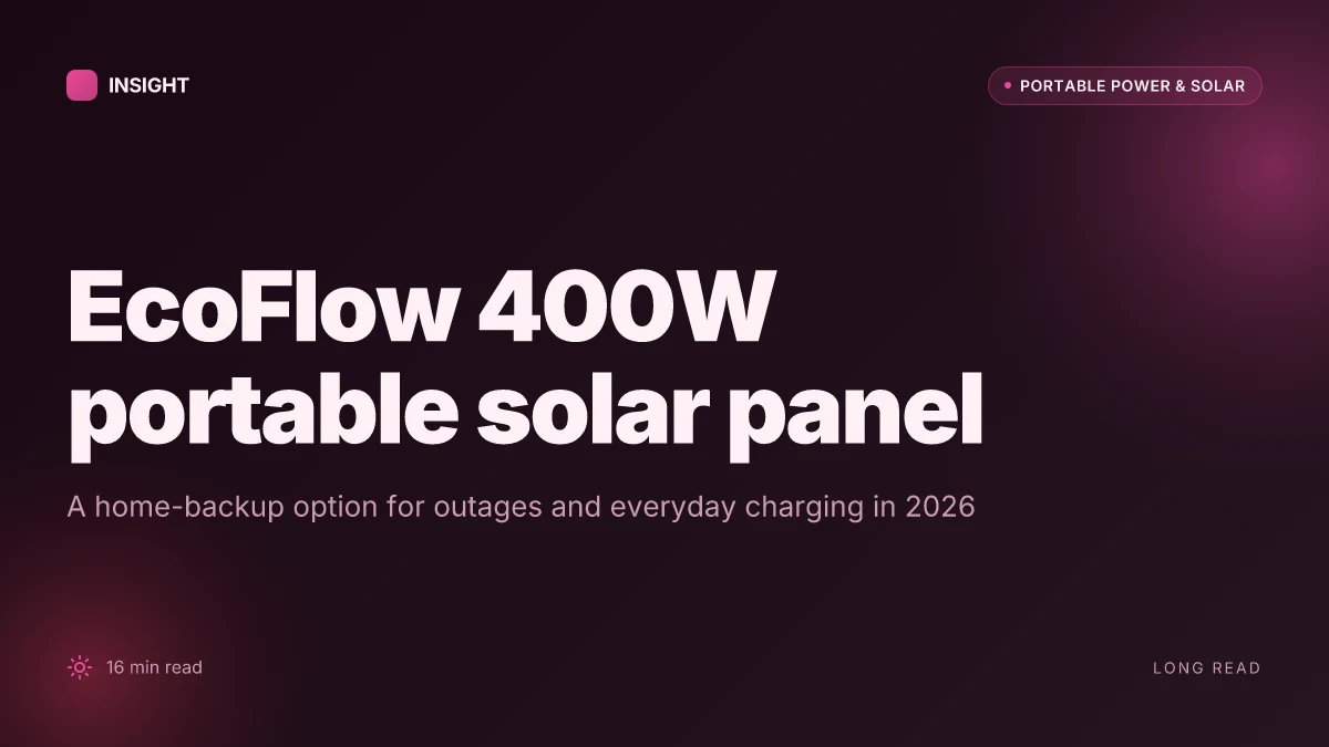What makes the EcoFlow 400W portable solar panel a practical home backup in 2026