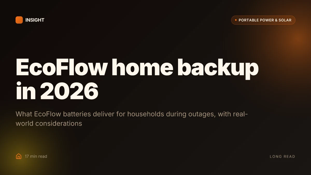 What an EcoFlow battery actually delivers for home backup in 2026