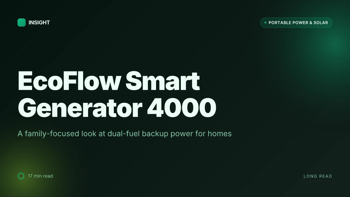 What is the EcoFlow Smart Generator 4000 and how does its dual-fuel design actually perform in real homes